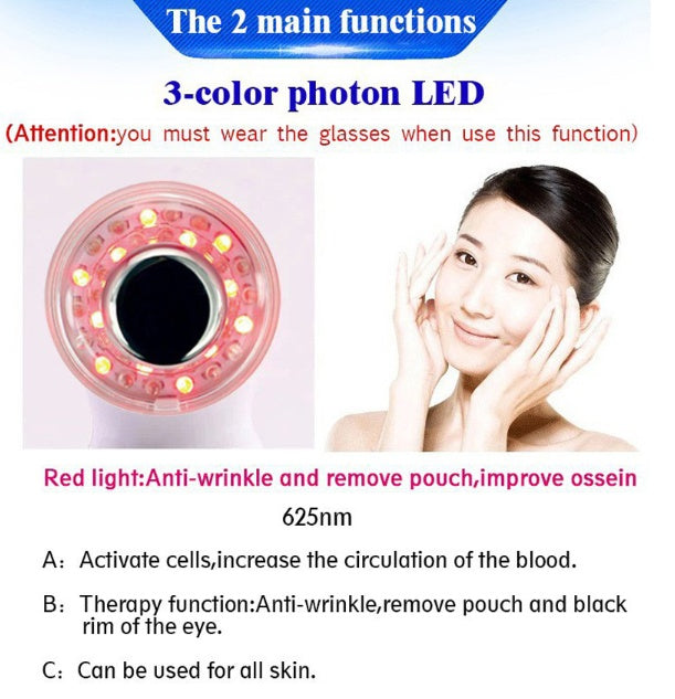Masajeador facial LED