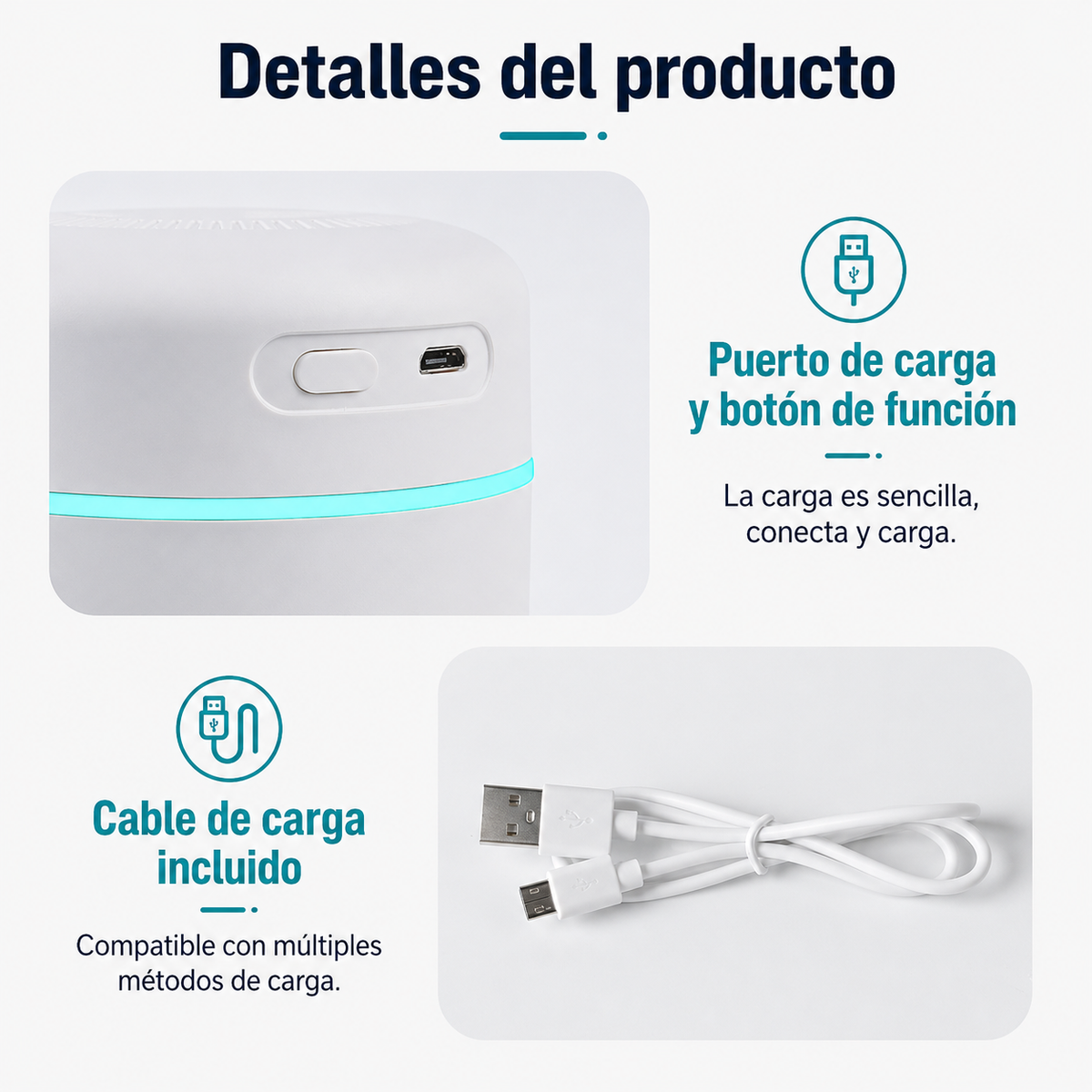 Humidificador Ultrasónico LED 420 ml | Transforma tu hogar en un espacio más fresco y relajante