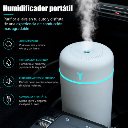 Humidificador Ultrasónico LED 420 ml | Transforma tu hogar en un espacio más fresco y relajante