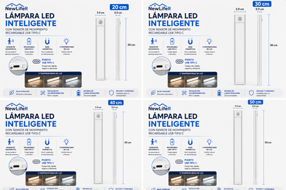 Lámpara LED Inteligente con Sensor/💡 Entra, se enciende y listo. Ilumina justo cuando la necesitas.