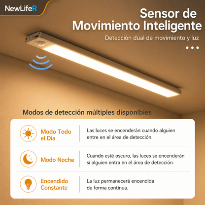 Lámpara LED Inteligente con Sensor/💡 Entra, se enciende y listo. Ilumina justo cuando la necesitas.